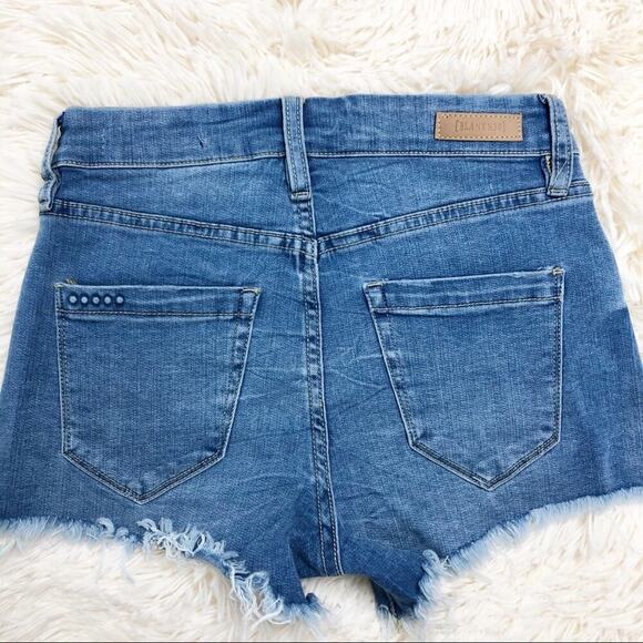 NWT BLANKNYC Denim Puppy Love Denim Wedge Shorts Size 24 - Picture 7 of 14